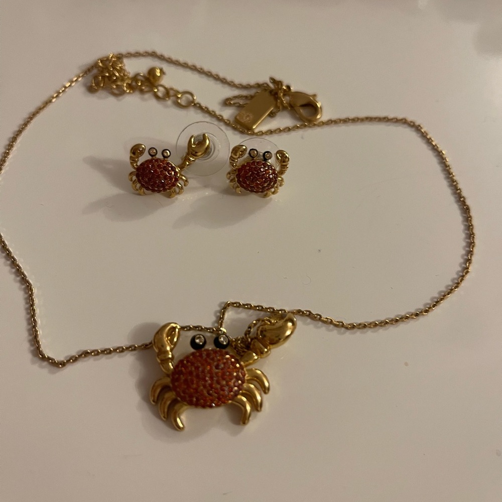 Crab earings/necklace